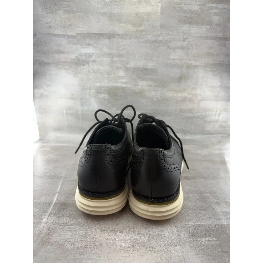 Cole Haan OriginalGrand Black Leather Wingtip Oxford Shoes C33804 Men Sz 9.5 M